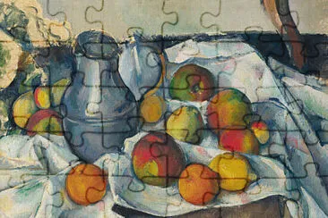 cézanne cruche grise et fruits jigsaw puzzle