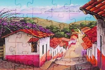 Calle pueblo jigsaw puzzle