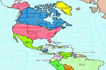 mapa continente americano jigsaw puzzle