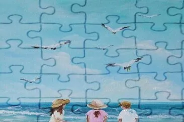 Niños playa jigsaw puzzle