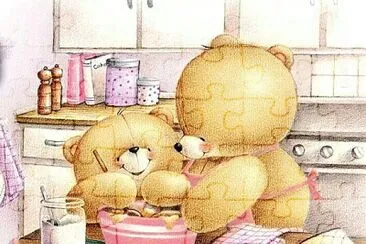 bears cooking cookies