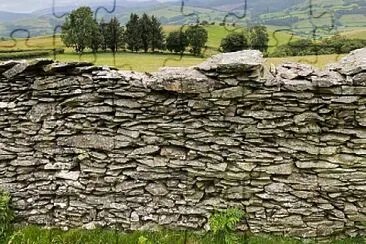 Stone wall, near Machynlleth, Wales jigsaw puzzle