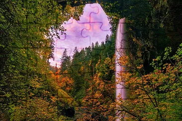 silver falls 1 jigsaw puzzle