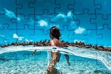 Underwater jigsaw puzzle