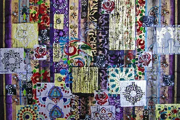 patchwork en violet