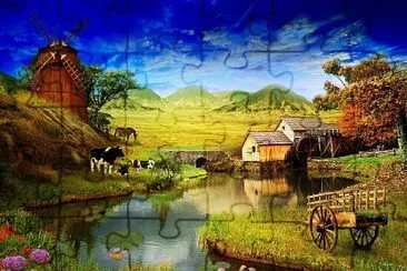 Moulin a la campagne jigsaw puzzle