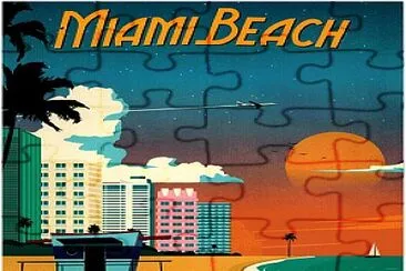 פאזל של Miami Travel Poster