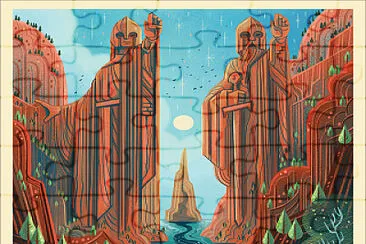 The Argonath Travel Psoter jigsaw puzzle