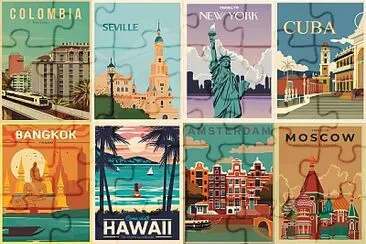 Travel Poster Grid