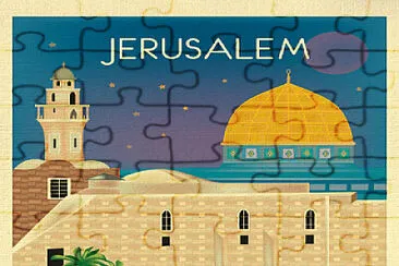 פאזל של Jerusalem Travel Poster