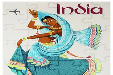 Indian Woman Travel Poster jigsaw puzzle