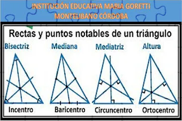 פאזל של Lineas notables de un triángulo