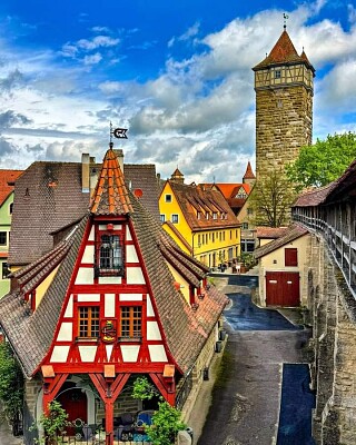 Old German town jigsaw puzzle