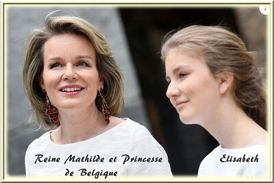 Reine Mathilde et la princesse Elisabeth de Belgiq jigsaw puzzle