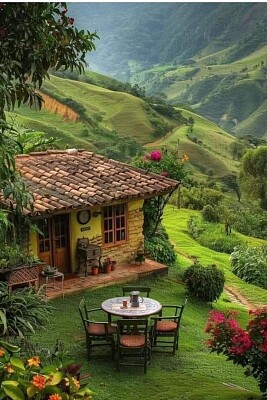 Casa y paisaje jigsaw puzzle