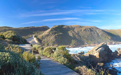 Camino entre las rocas