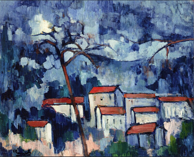 Vlaminck village bleu