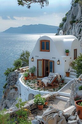 Casita en Santorini