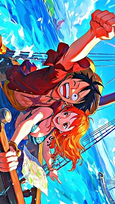 Luffy and Nami