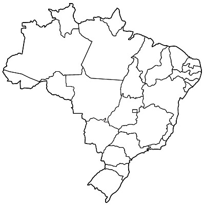 Quebra cabeça mapa do Brasil