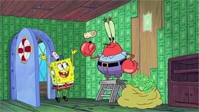 Mr Krabs Wall of Money