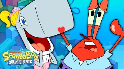 Pearl and Mr Krabs