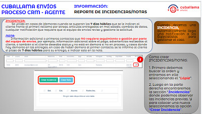Incidencias Notas Envios