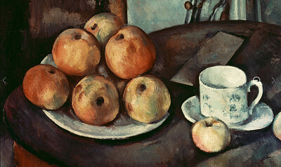 Cézanne pommes et tasse