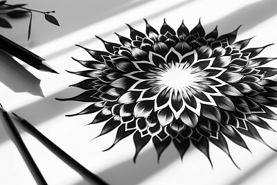 Black and White Mandala