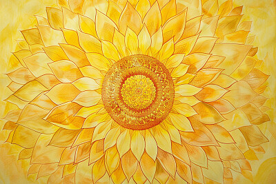 Golden Sunflower Mandala