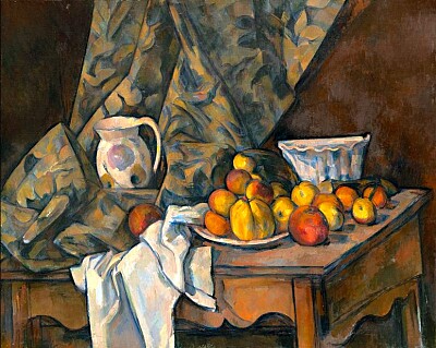 Cezanne pommes et pêches