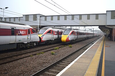 Azuma trains at Peterborough