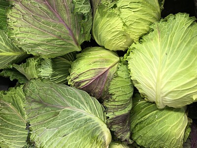 Green cabbages abstract