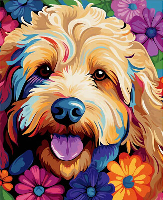 Golden Doodle Pop Art