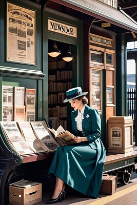 Reading at the Train Station