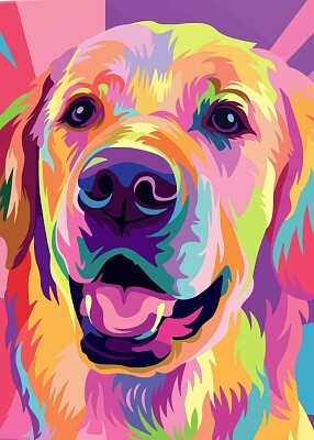 Golden Retriever Pop Art