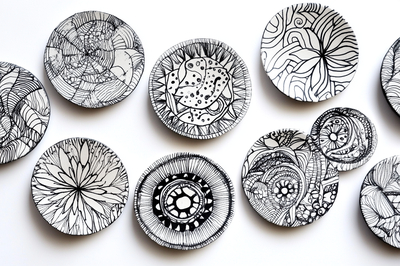 Nature-inspired Zentangle Circles