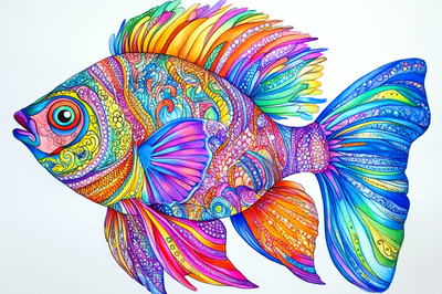 Zentangle Tropical Fish