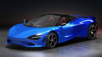 Blue McLaren 750s