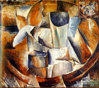 Braque le verre sur la table