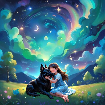 Girl and Dog