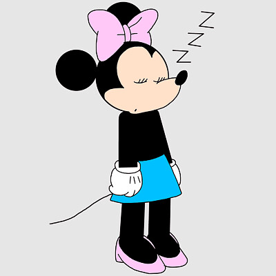 Rompecabeza de minnie mouse durmiendo