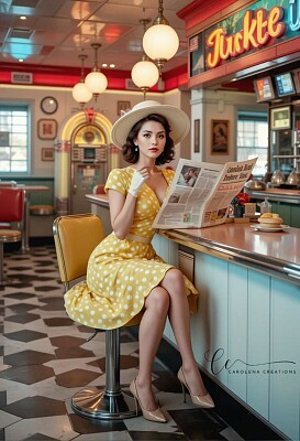 Elegant retro diner