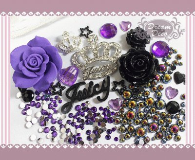 Purple Black and Silver Bling