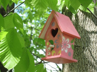 Pink Mini Birdhouse