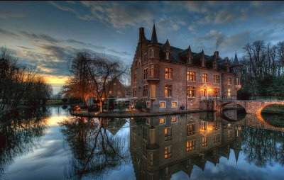 castle and bridge.