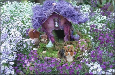 Dogs Garden Fairy Tale House