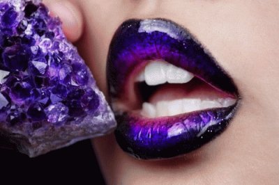 Purple Stone and Lips