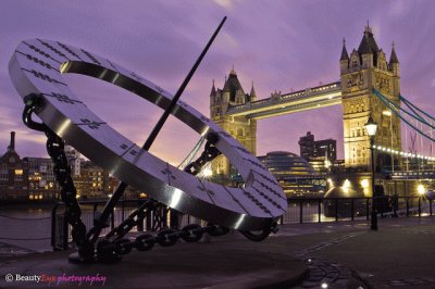 Sun Dial and Tower Bridge