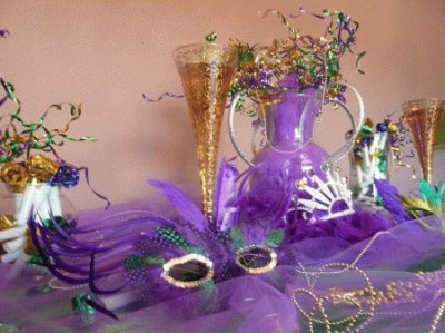 Mardi Gras Party Table